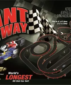 AFX Giant Raceway 62.5-Foot Mega G+ HO Slot Car Track Set w/Tri-Power Pack