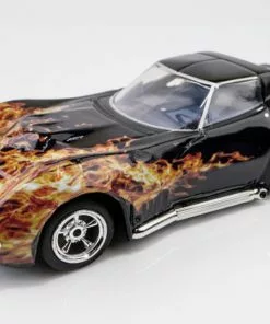 AFX 1968 Corvette 427 Black Flame Mega G+ HO Slot Car