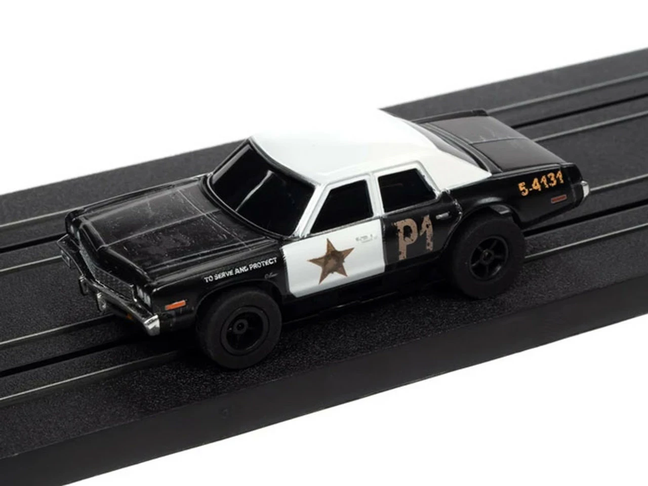 Auto World 1974 Dodge Monoco Bluesmobile Blues Brothers X-Traction R36 HO Slot Car - Image 2