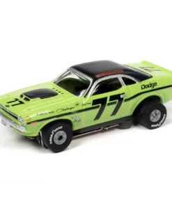 Auto World 1970 Dodge Challenger T/A Green Sam Posey Thunderjet HO Slot Car