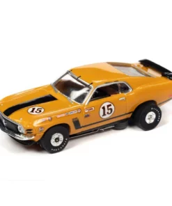 Auto World 1970 Ford Mustang Orange Parnelli Jones Trans America Racing Thunderjet HO Slot Car