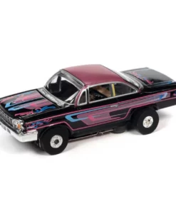 Auto World 1962 Chevrolet Bel Air Black/Purple Thunderjet HO Slot Car