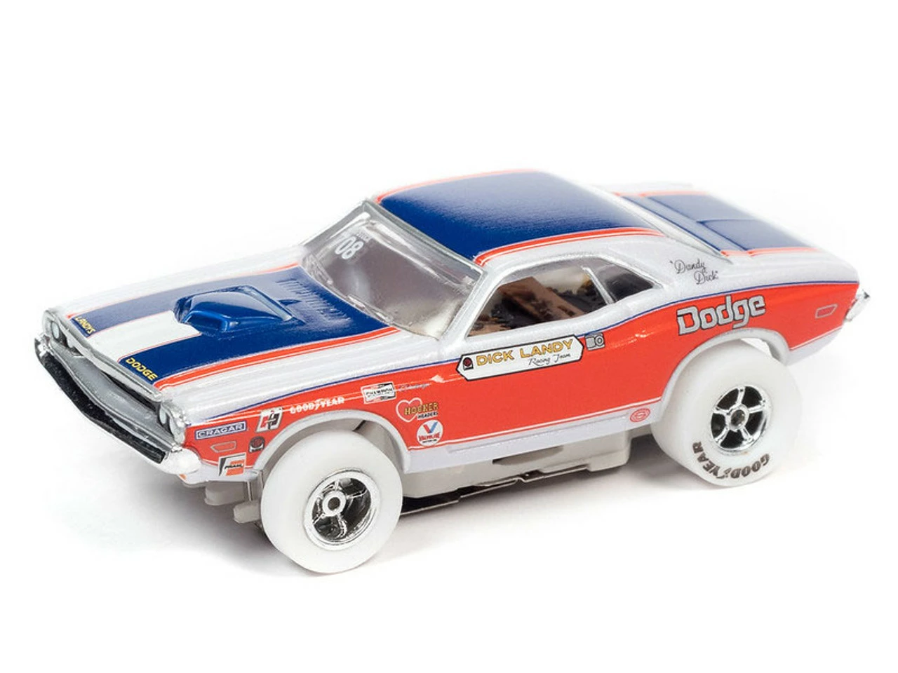 Auto World iWHEELS 1971 Dodge Challenger Dick Landy Legends of the 1/4 Mile X-Traction HO Slot Car