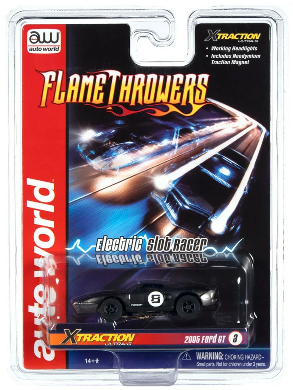 Auto World 2005 Ford GT 40 (Black) X-Traction Flamethrowers R33 HO Slot Car - Image 5