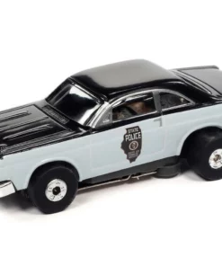 Auto World 1967 Ford Fairlane Illinois State Police Car (White/Black) Thunderjet HO Slot Car