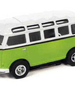 Auto World 1965 Volkswagen Samba Bus (Green) X-Traction R34 HO Slot Car