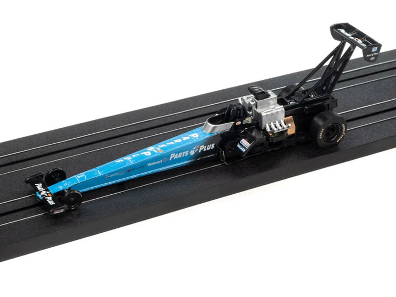 Auto World NHRA Clay Millican - Parts Plus Top Fuel Dragster 4Gear R27 HO Slot Car - Image 2