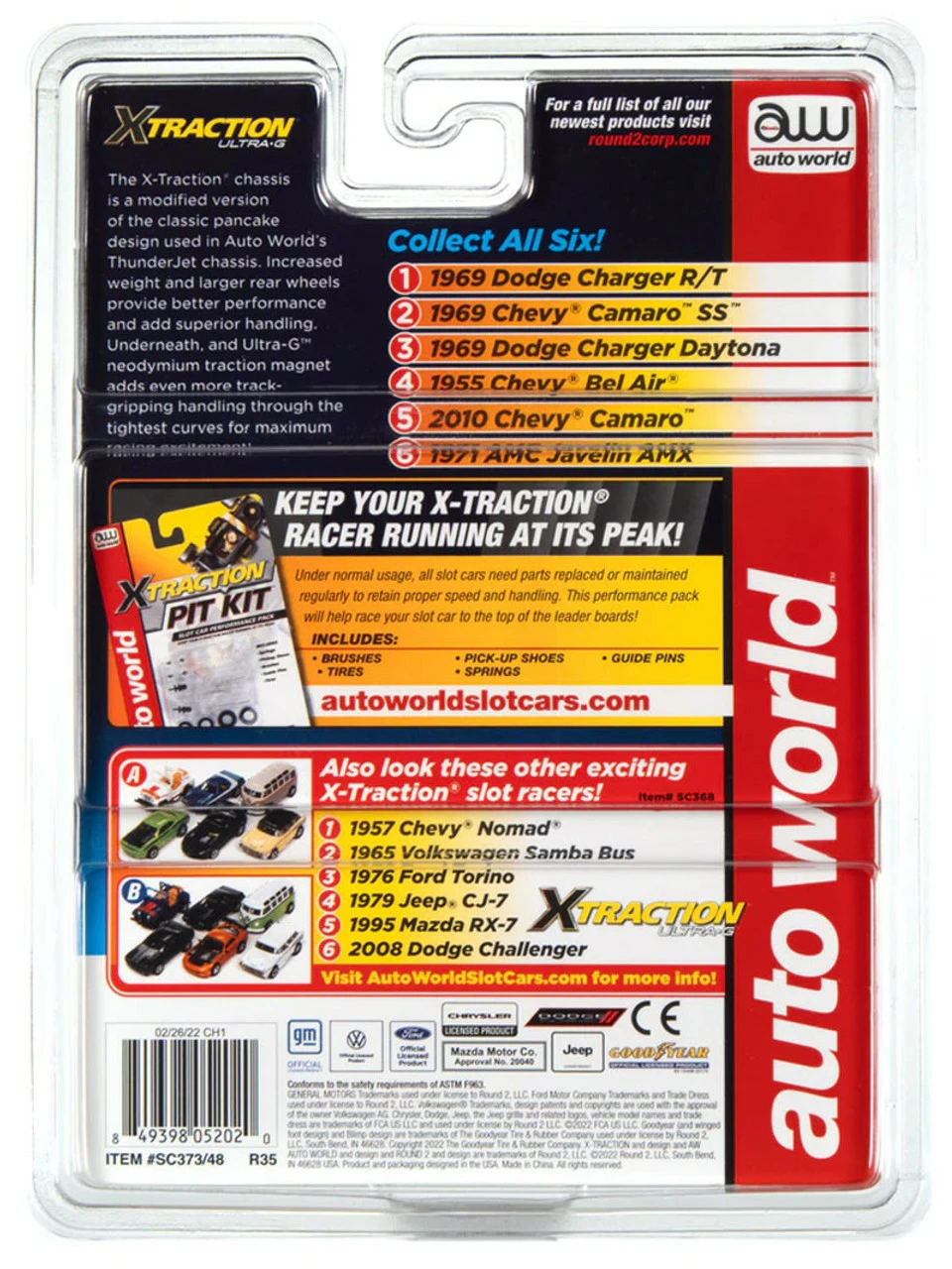 Auto World 1971 AMC Javelin AMX (Red) X-Traction R35 HO Slot Car - Image 5