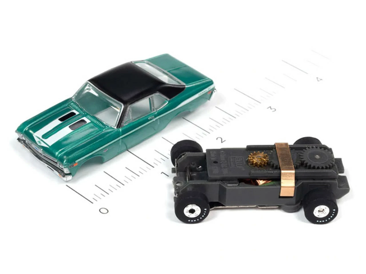 Auto World 1969 Chevrolet Nova S (Green) Thunderjet HO Slot Car - Image 3