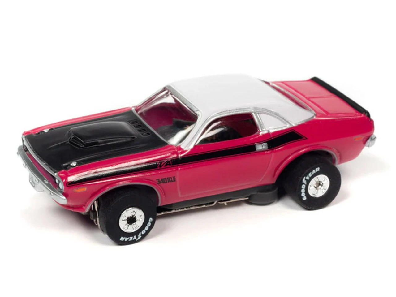 Auto World 1970 Dodge Challenger T/A Panther (Pink) Thunderjet HO Slot Car