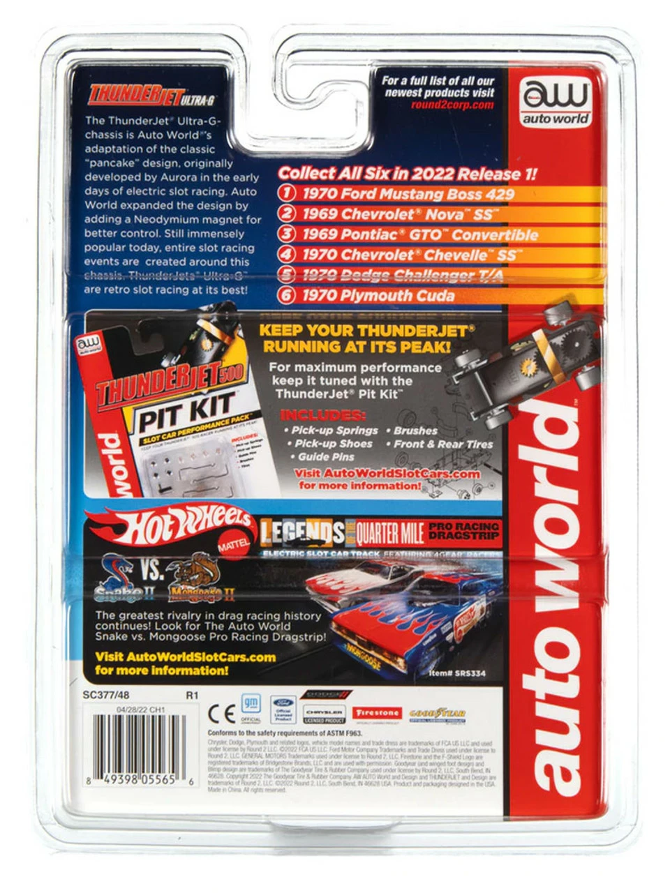 Auto World 1970 Dodge Challenger T/A Panther (Pink) Thunderjet HO Slot Car - Image 5