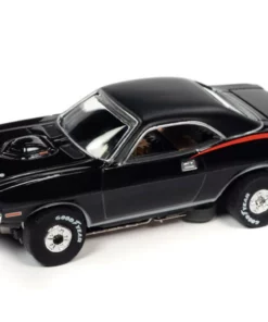 Auto World 1970 Plymouth Cuda (Black) Thunderjet HO Slot Car
