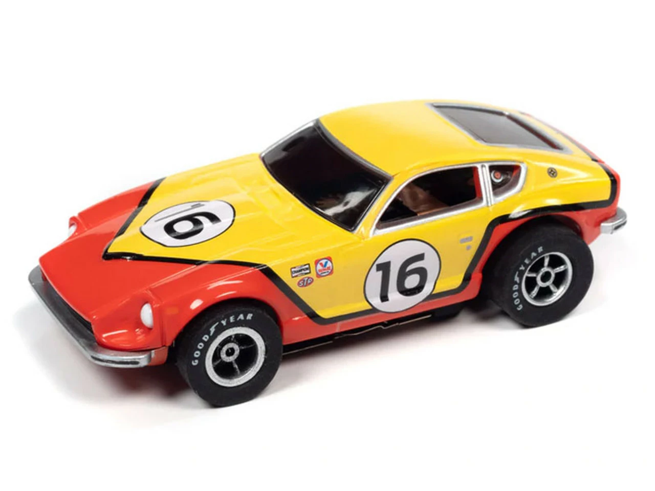 Auto World 1973 Datsun 24OZ (Yellow/Red) Import Heat X-Traction HO Slot Car