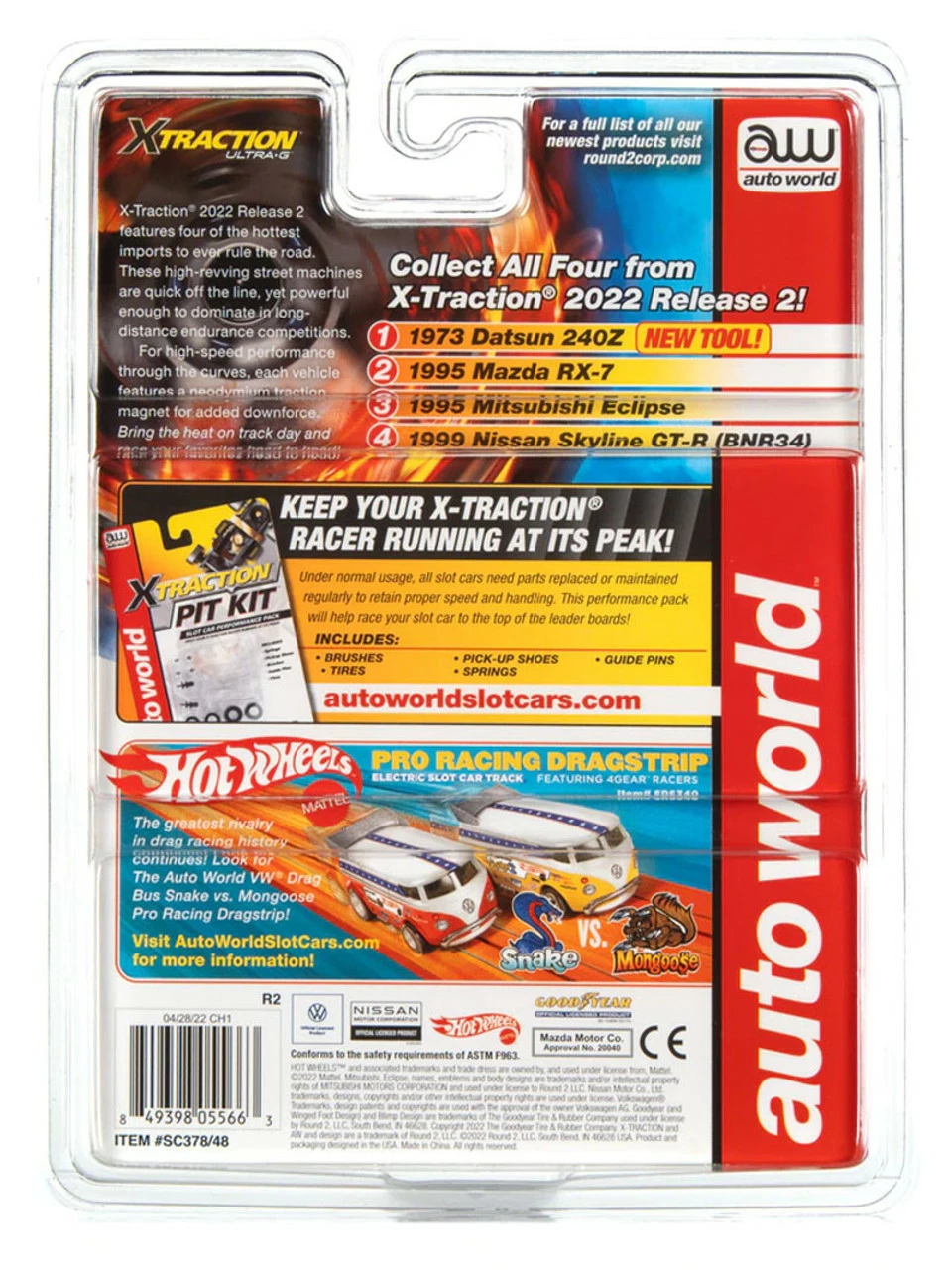 Auto World 1973 Datsun 24OZ (Yellow/Red) Import Heat X-Traction HO Slot Car - Image 5