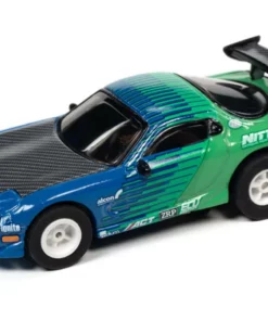Auto World 1995 Mazda RX-7 (Blue/Green) Import Heat X-Traction HO Slot Car