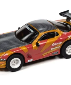 Auto World 1995 Mazda RX-7 (Gold/Red) Import Heat X-Traction HO Slot Car
