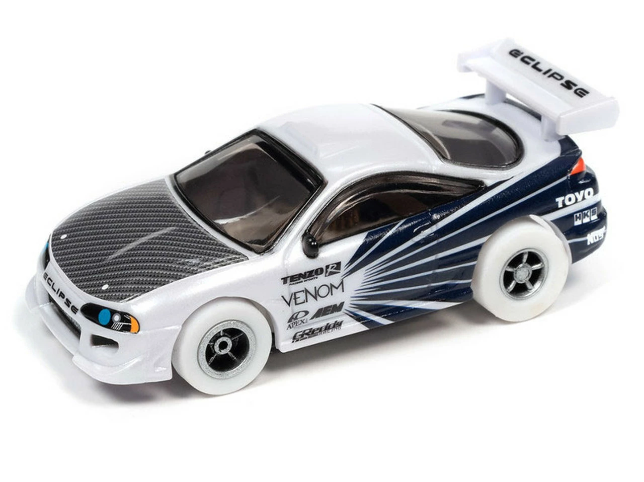 Auto World iWHEELS 1995 Mitsubishi Eclipse Import Heat X-Traction HO Slot Car