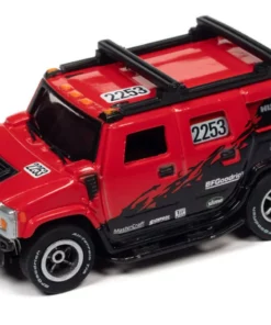 Auto World 2005 Hummer H2 (Red) Rally World Stage X-Traction HO Slot Car