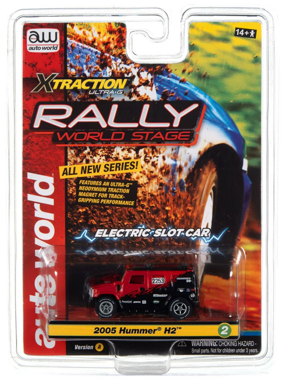 Auto World 2005 Hummer H2 (Red) Rally World Stage X-Traction HO Slot Car - Image 4