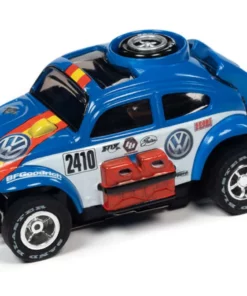 Auto World 1965 Volkswagen Baja Bug (Blue) Rally World Stage X-Traction HO Slot Car