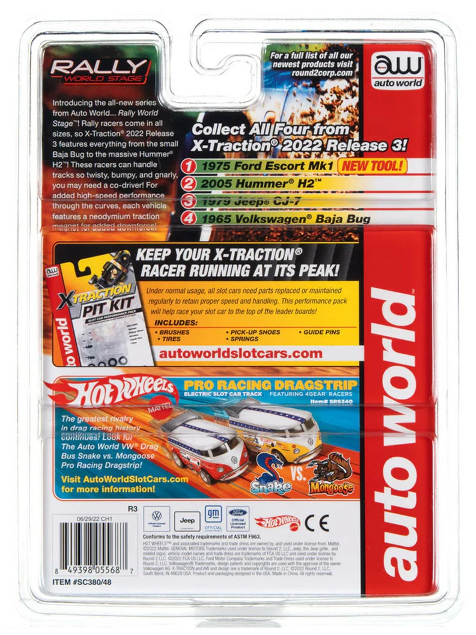 Auto World 2005 Hummer H2 (Red) Rally World Stage X-Traction HO Slot Car - Image 5