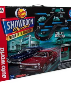 Auto World Showroom Shootout Battle of the Dealerships 14' HO Slot Car Set
