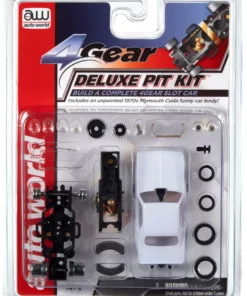 Auto World 4 Gear Deluxe Pit Kit (w/Plymouth Funny Car Body) HO Slot Car
