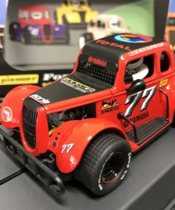 Pioneer 1934 Ford Coupe Legends Racer #77 Red 1/32 Slot Car