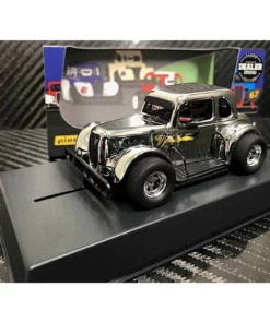 Pioneer 1934 Ford Coupe Legends Racer Silver/Chrome 1/32 Slot Car - DEALER SPECIAL