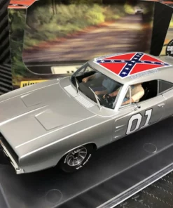 Pioneer 1969 Dodge Charger 'General Lee' SILVER 1/32 Slot Car - DEALER SPECIAL