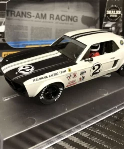 Pioneer Pionner 1968 Mustang Notchback T/A, White #2 1/32 Slot Car - DEALER SPECIAL