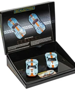 Scalextric Ford GT40 Gulf Twin Pack 1969 LeMans 1/32 Slot Cars