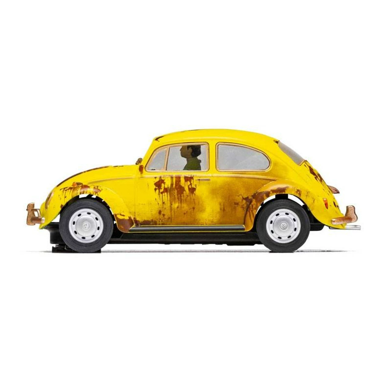 Scalextric Volkswagen Beetle Rusty Yellow Weathered 1/32 Slot Car - Image 2