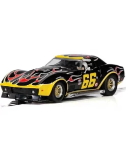 Scalextric Chevrolet Corvette No 66 Flames 1/32 Slot Car